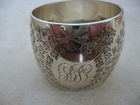 ENGRAVED SILVER NAPKIN RING BY MAPPIN & WEBB