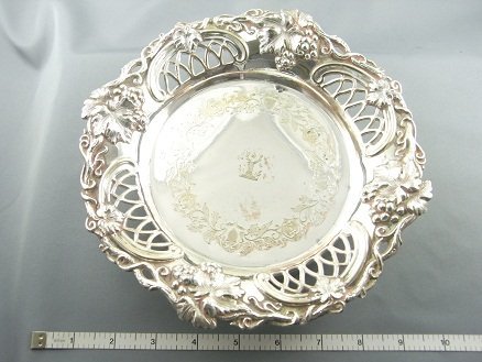 VICTORIAN SILVER PLATED BOTTLE OR DECANTER COASTER
