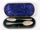 1852 Sheffield Silver Boxed Set Of Berry Spoons 