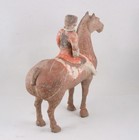 A rare Chinese Han Dynasty painted Tomb pottery horse 
