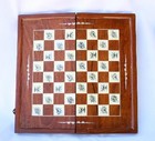 20th Century Mahogany Folding Chess Board