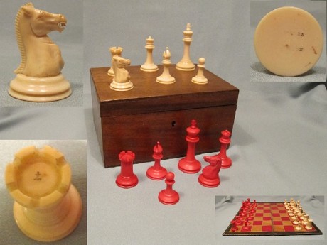 Late 19th century ivory Staunton Library Chess Set by Jaques of London