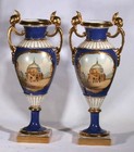 A beautiful pair early 20th century Russian urns