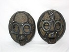 A pair of early 20th Century West African Carved Wood Tribal Masks
