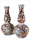 A matching pair of late 19th century Chinese bottle neck porcelain vases