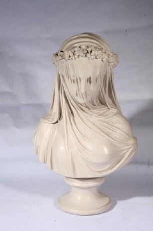 The Veiled Lady A Bonded White Marble Bust After The Antique By Raphaelle Monti