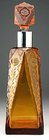TALL DECO CUT GLASS AMBER SCENT PERFUME BOTTLE