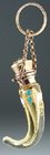 c.1890 AMBER GLASS HORN SHAPE SCENT PERFUME BOTTLE