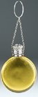 c1870 YELLOW  DISC SCENT PERFUME BOTTLE PATENT TOP