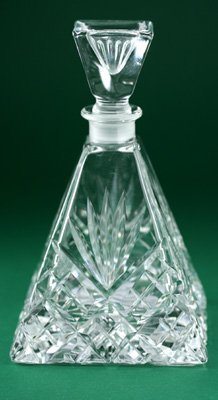 CUT GLASS DRESSING TABLE SCENT PERFUME BOTTLE