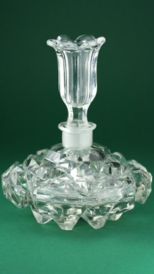 DECO CUT GLASS DRESSING TABLE SCENT PERFUME BOTTLE