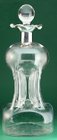 PINCH FORM DECANTER  CARAFE FLASK, SILVER COLLAR