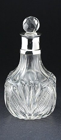SILVER COLLAR  DRESSING TABLE SCENT PERFUME BOTTLE