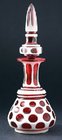 WHITE OVER CLEAR AND RUBY SCENT PERFUME BOTTLE