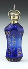 FRENCH COBALT CHATELAINE SCENT PERFUME BOTTLE