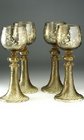 SET OF FOUR PROBABLY THERESIENTHAL ENAMELLED WINE GLASSES