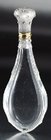 FRENCH CRYSTAL SCENT PERFUME BOTTLE w/ SILVER ST