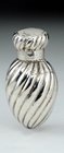CHARLES MAY SILVER EGG SHAPE SCENT PERFUME BOTTLE