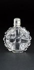 FRENCH CRYSTAL SCENT PERFUME BOTTLE, SILVER TOP