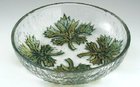 MOULDED GLASS CAMEO LEAF DISH