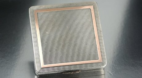STERLING SILVER POWDER COMPACT