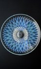 FRENCH DECO OPALESCENT SUNFLOWER BOWL ON STAND, POSSIBLY VERLYS