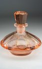 PINK GLASS DECO DRESSING TABLE SCENT PERFUME BOTTLE