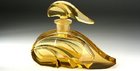 DECO GOLD YELLOW CUT CRYSTAL SCENT PERFUME BOTTLE