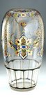 MHLHAUS & CO HAIDA REVIVAL STYLE COLD ENAMELLED GLASS VASE 