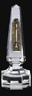 CRYSTAL GLASS DESK THERMOMETER WITH FAHRENHEIT & RAUMUR SCALE