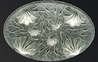 VERLYS FRANCE DECO RELIEF MOULDED SEA SCALLOPS GLASS STAND