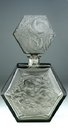 SMOKY GREY GLASS DECO SCENT PERFUME OR DECANTER BOTTLE R. HLOUSEK