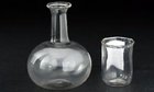 DOLLS HOUSE CLEAR GLASS WATER BOTTLE DECANTER JUG & TUMBLER GLASS