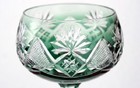 SET OF SIX VAL ST. LAMBERT BERNCASTEL COLOUR OVERLAY CRYSTAL WINE HOCK GLASSES