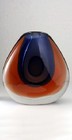 CASED & OPTIC FORMED ORGANIC SOMMERSO ART GLASS VASE BY VALIDIMIR MIKA FOR MOSER