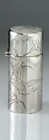 SILVER SCENT PERFUME BOTTLE, ENGRAVED BIRDS FLOWERS & INSECTS, HALL & GOODE