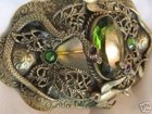 HUGE AWESOME PASTE VICTORIAN / ART NOUVEAU BROOCH PIN