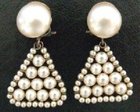 Vintage French ART DECO Louis Rousselet Designer Pearl Earrings