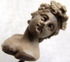 Antique Victorian Carved Lava Cameo Lady Stickpin Pin Brooch