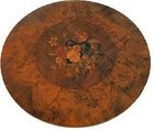 antique inlaid burr walnut coffee table