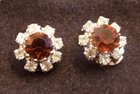 pair of antique clip on earrings