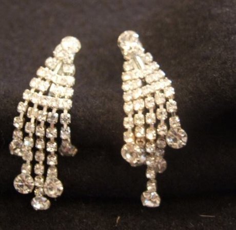Vintage Diamonte Earrings
