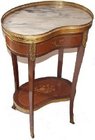 marble top kidney shaped side table