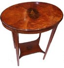 Painted satinwood oval table