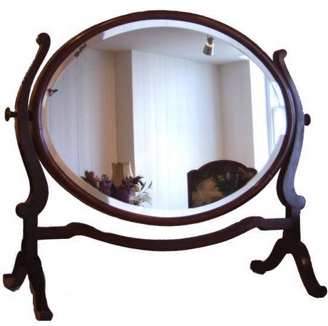 Large Edwardian skeleton dressing table mirror