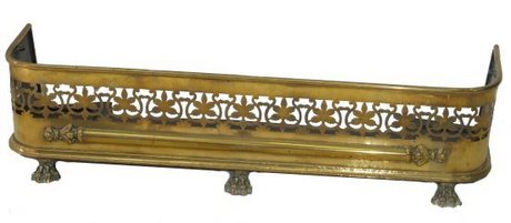 Early Victorian brass fender