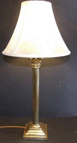 Antique corinthian column table lamp
