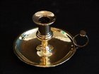 Small Georgian brass candle holder