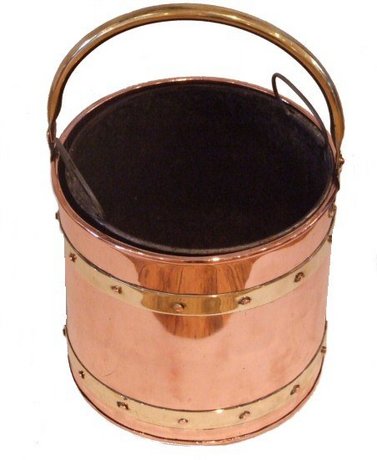 Georgian copper coal bin