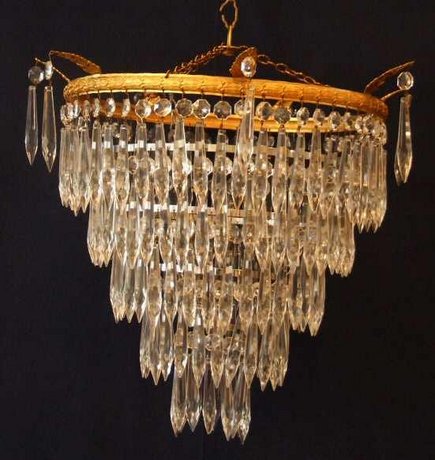 Large 5 tier icicle chandelier